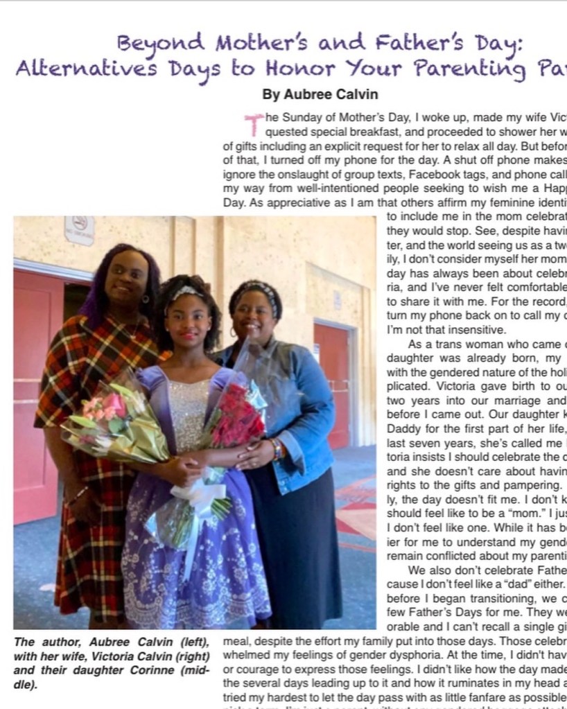 Article title, Beyond Mothers and Father’s Day. Alternative Days to Honor Your Parenting Partner